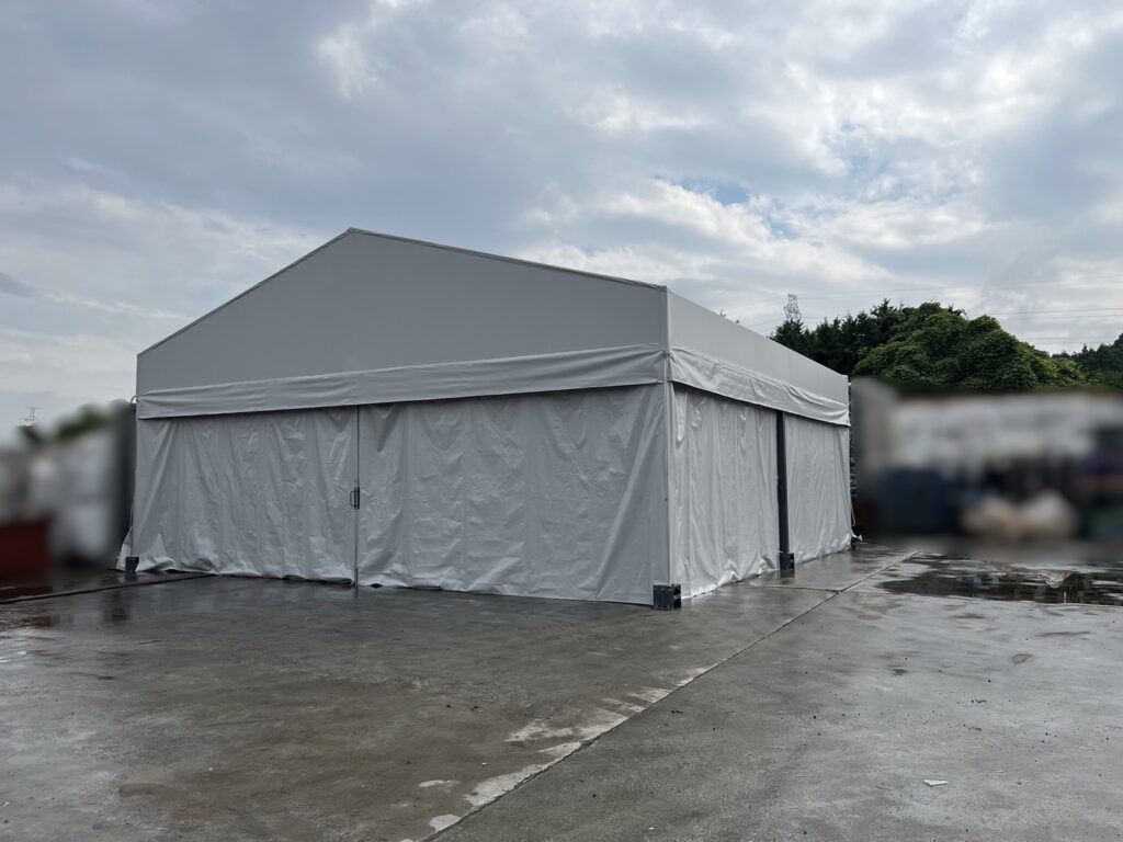 【新設】神奈川県で上屋テントの新設施工